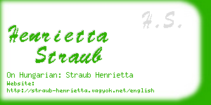 henrietta straub business card